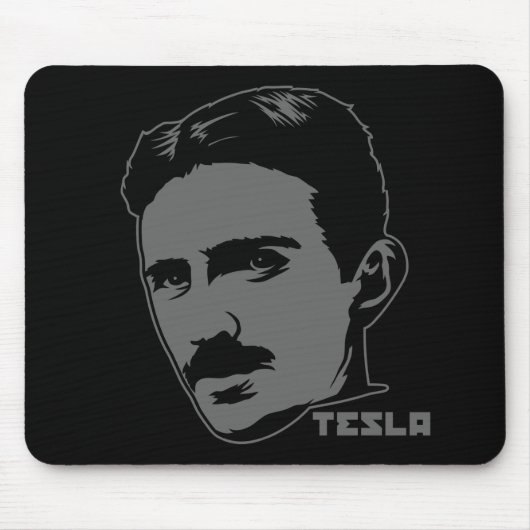Nikola Tesla Portrait Mousepad Muismat (Voorkant)