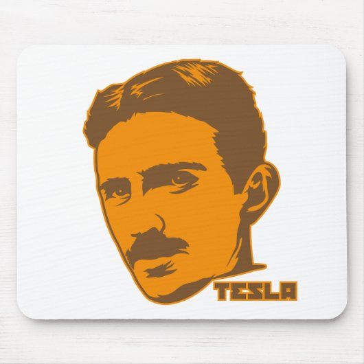 Nikola Tesla Portrait Mousepad Muismat (Voorkant)