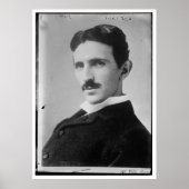 Nikola Tesla Portrait Poster (Voorkant)