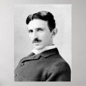 Nikola Tesla Portrait Poster (Voorkant)