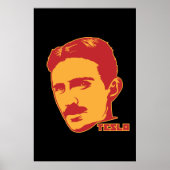 Nikola Tesla Portrait Poster (Voorkant)