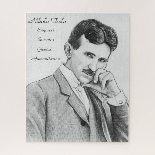 Nikola Tesla Portrait Puzzle 520 stuks Legpuzzel (Verticaal)
