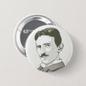 Nikola Tesla Portrait Ronde Button 5,7 Cm (Voorkant /achterkant)