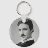 Nikola Tesla Portrait Sleutelhanger (Voorkant)