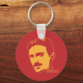 Nikola Tesla Portrait Sleutelhanger (Voorkant)