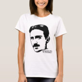 Nikola Tesla Portrait T-Shirt (Voorkant)