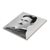 Nikola Tesla Portrait Tegeltje (Zijkant)