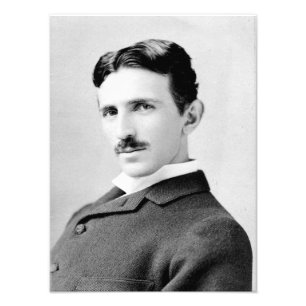 Nikola Tesla Portret Foto Afdruk