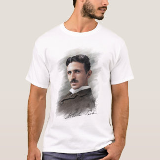 Nikola Tesla Portret Kunst T-shirt