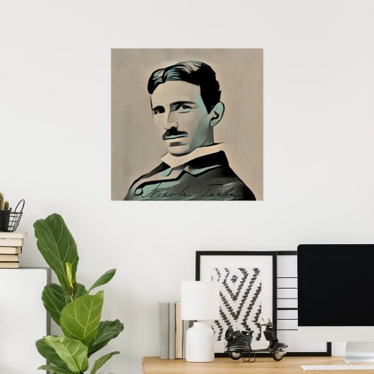 Nikola Tesla poster (Thuiskantoor)