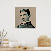 Nikola Tesla poster (Keuken)