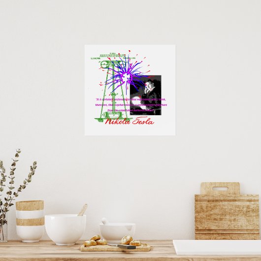 Nikola Tesla poster (Keuken)