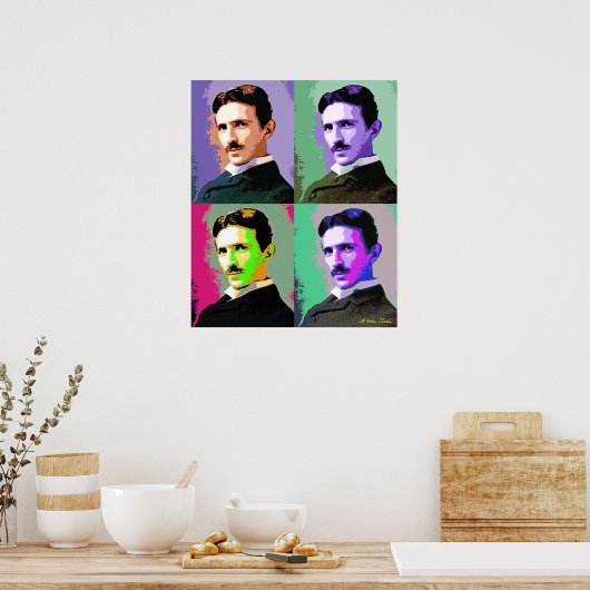 Nikola Tesla Poster (Keuken)