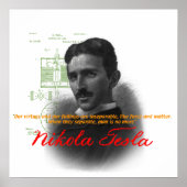 Nikola Tesla poster (Voorkant)