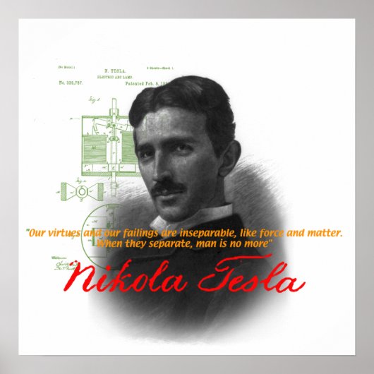 Nikola Tesla poster (Voorkant)