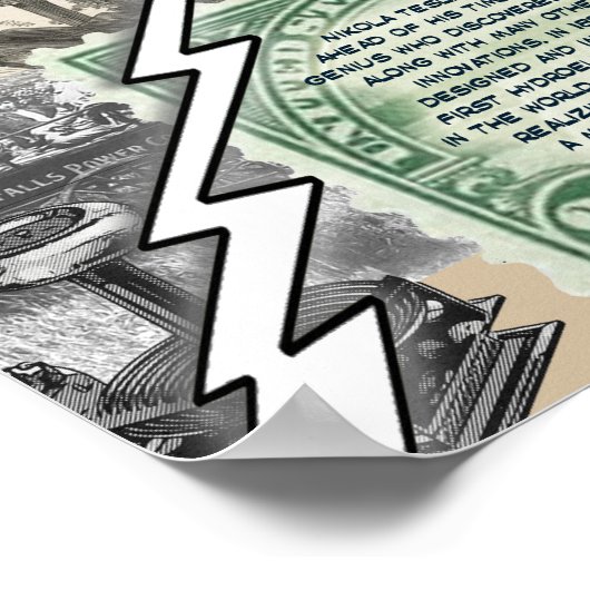 Nikola Tesla Poster Eerie Lake Erie Officiële Merc (Hoek)