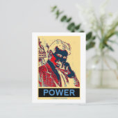 Nikola Tesla Power (Obama-achtig Poster) Briefkaart (Staand voorkant)
