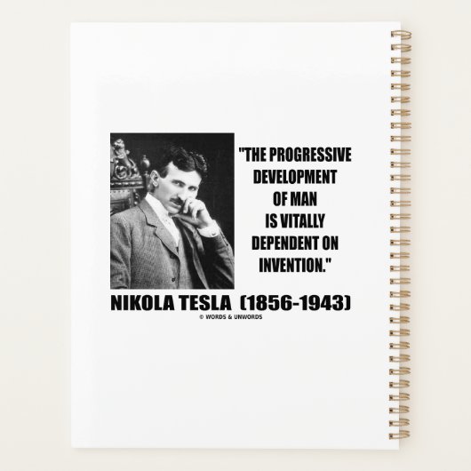 Nikola Tesla progressieve ontwikkeling van het cit Planner (Achterkant)