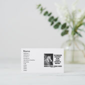 Nikola Tesla Progressive Development Man Invention Visitekaartje (Staand voorkant)