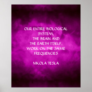 NIKOLA TESLA QUOTE - DEZELFDE FREQUENTIES - POSTER