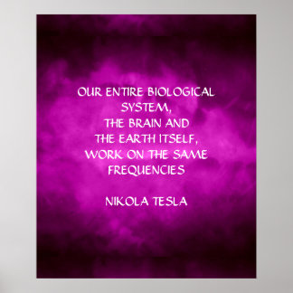 NIKOLA TESLA QUOTE - DEZELFDE FREQUENTIES - POSTER