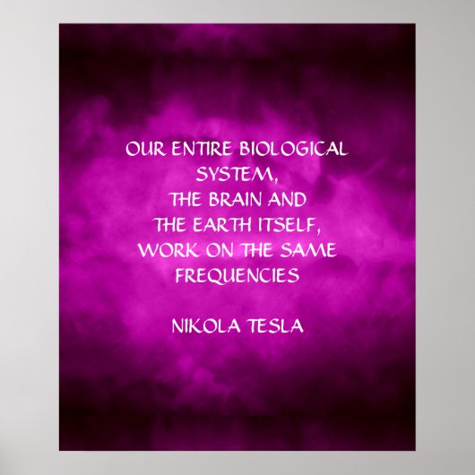 NIKOLA TESLA QUOTE - DEZELFDE FREQUENTIES - POSTER (Voorkant)