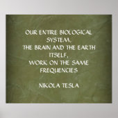 NIKOLA TESLA QUOTE - DEZELFDE FREQUENTIES - POSTER (Voorkant)