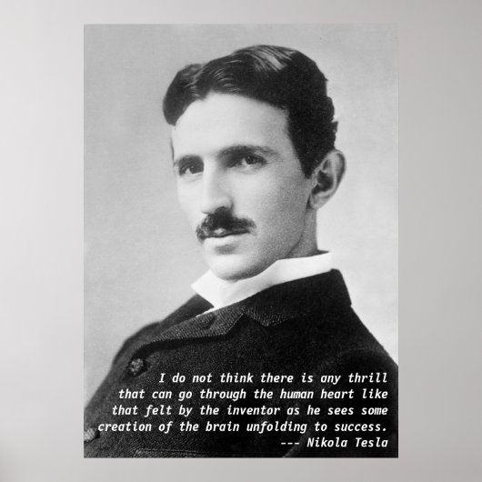 Nikola Tesla Quote Poster (Voorkant)