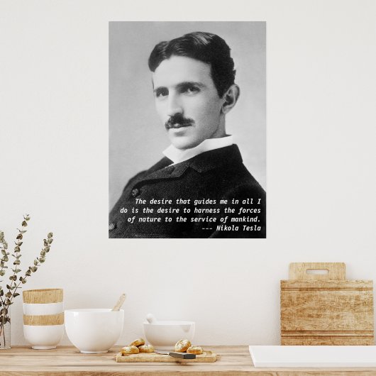 Nikola Tesla Quote Poster (Keuken)