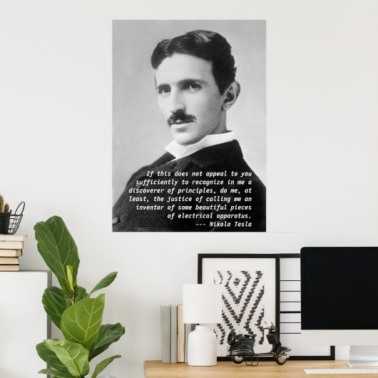 Nikola Tesla Quote Poster (Thuiskantoor)