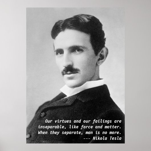 Nikola Tesla Quote Poster (Voorkant)