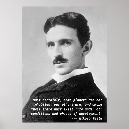 Nikola Tesla Quote Poster (Voorkant)