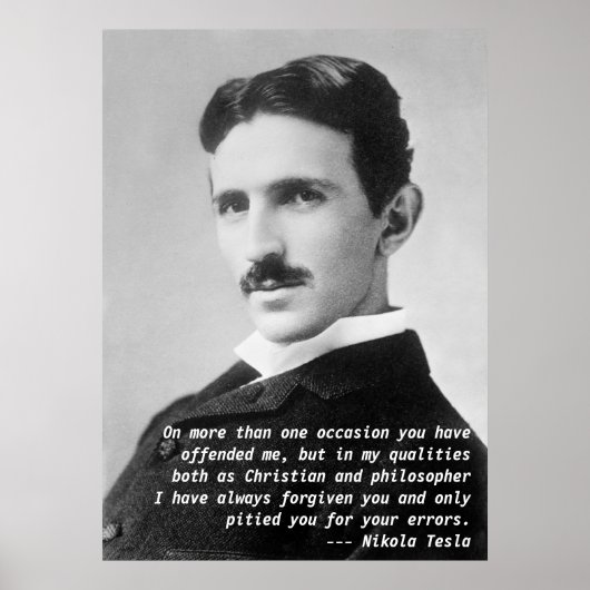 Nikola Tesla Quote Poster (Voorkant)