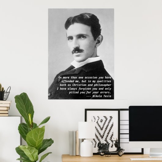 Nikola Tesla Quote Poster (Thuiskantoor)