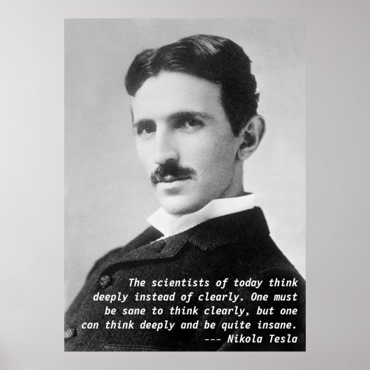 Nikola Tesla Quote Poster (Voorkant)