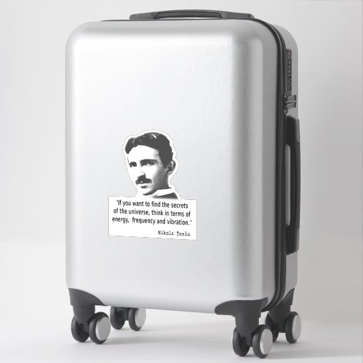 Nikola Tesla Quote Sticker (Koffer)