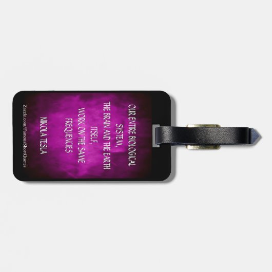 Nikola Tesla Quote - Zelfde frequentie Bagagelabel (Achterkant horizontaal)