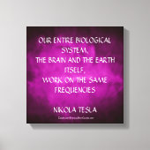 Nikola Tesla Quote - Zelfde frequentie Canvas Afdruk (Voorkant)