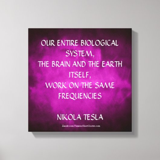 Nikola Tesla Quote - Zelfde frequentie Canvas Afdruk (Voorkant)