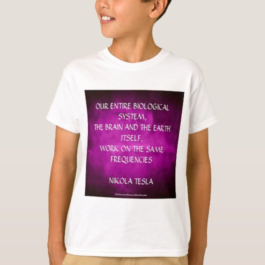 Nikola Tesla Quote - Zelfde frequentie T-shirt (Voorkant)