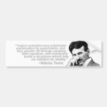 Nikola Tesla Quoted Wisdom Bumpersticker