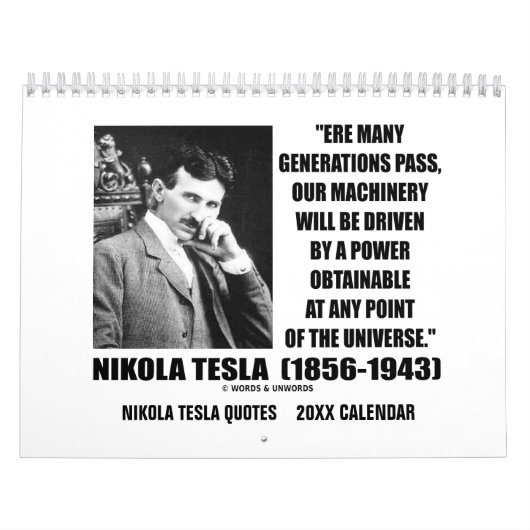 Nikola Tesla Quotes 20XX Agenda Kalender (Hoes)
