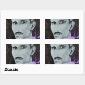 Nikola Tesla Rechthoekige Sticker (Vel)