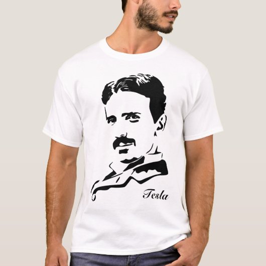 Nikola Tesla Regels! Silhouette T-shirt (Voorkant)