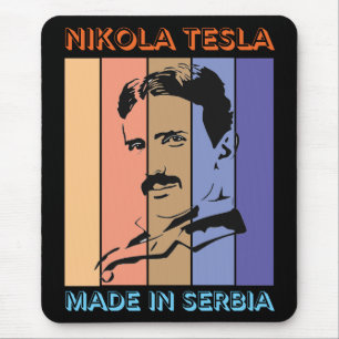 Nikola Tesla Retro #2 - Made in Servië Muismat