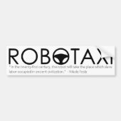 Nikola Tesla Robotaxi Bumpersticker (Voorkant)