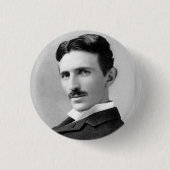Nikola Tesla Ronde Button 3,2 Cm (Voorkant)