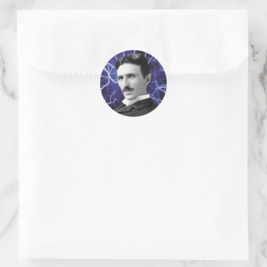 Nikola Tesla Ronde Sticker (Tas)