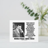 Nikola Tesla Scientists vergelijking No Relation Q Briefkaart (Staand voorkant)
