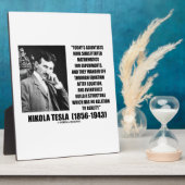 Nikola Tesla Scientists vergelijking No Relation Q Fotoplaat (Zijkant)